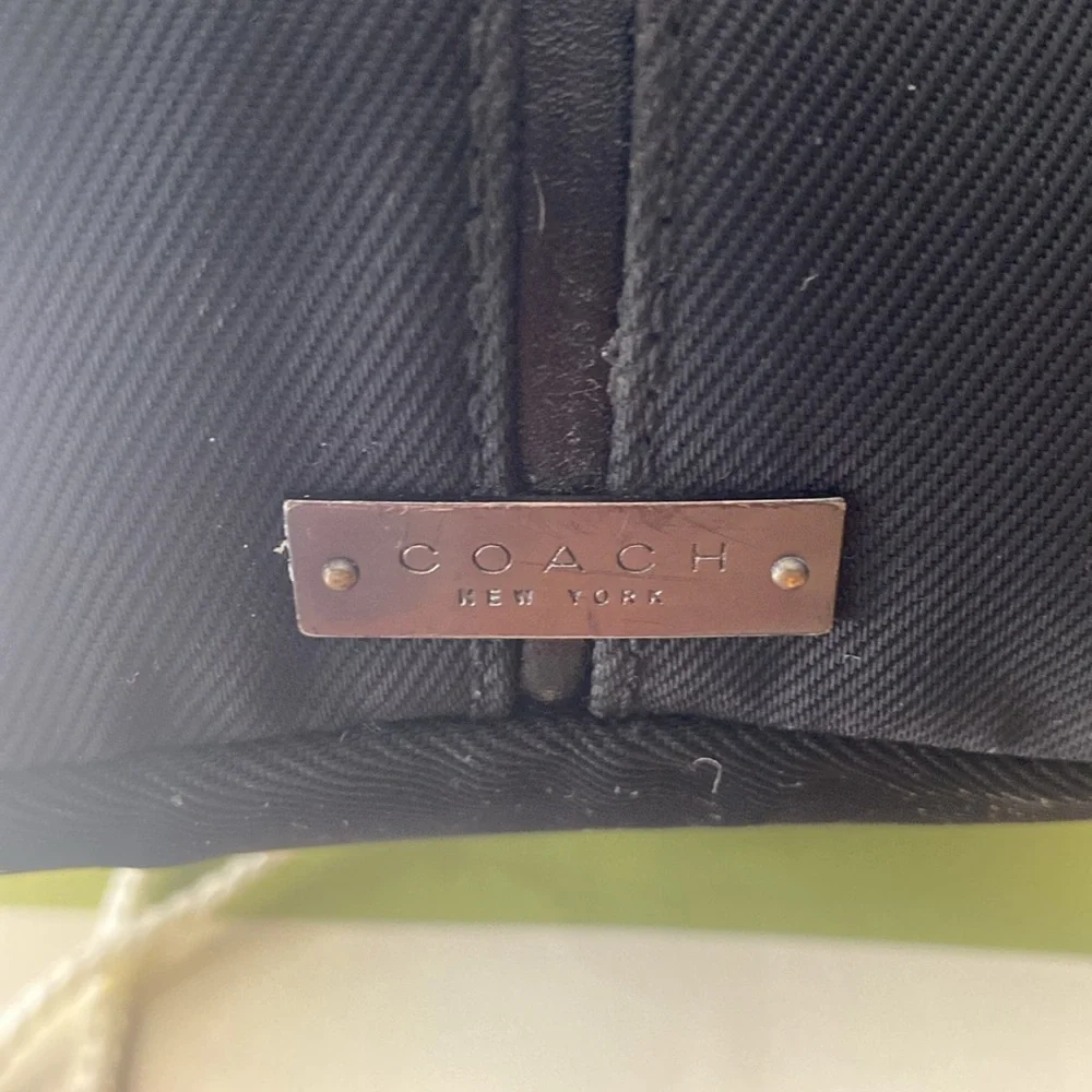 Coach bundle 7423 Black Twill & Leather Mercer Hobo Shoulder Bag